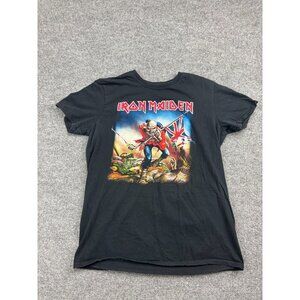 Iron Maiden The Trooper Shirt Men's Large Black Heavy Rock 2010 Graphic Tee